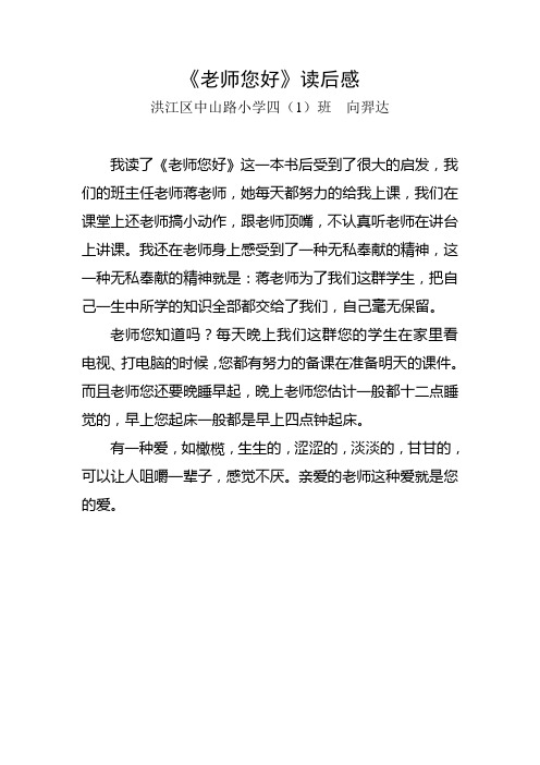 老师您好