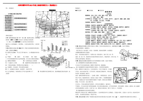 天津市耀华中学高考地理冲刺讲义9 提高能力