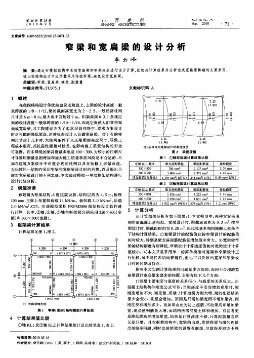 窄梁和宽扁梁的设计分析