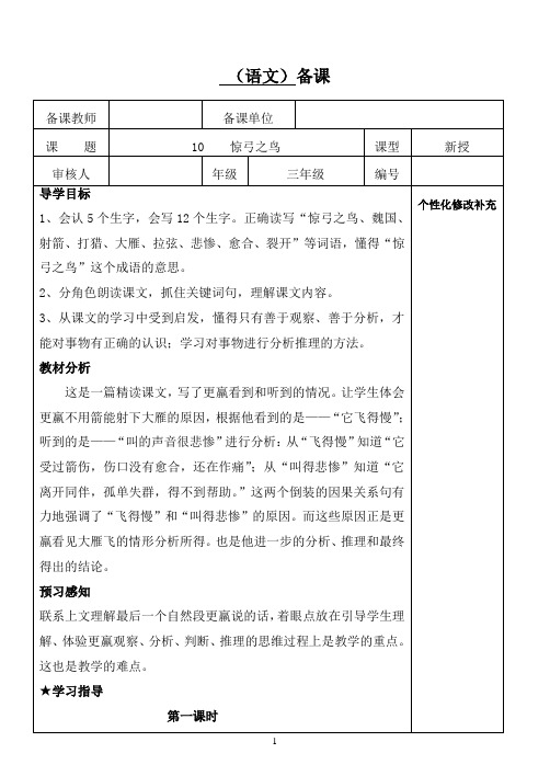 10 惊弓之鸟