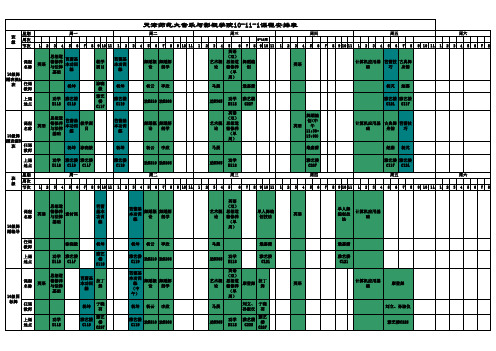 音乐与影视学院10-11-2课表