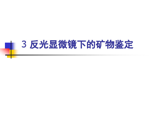 工艺矿物学反光显微镜下的矿物鉴定