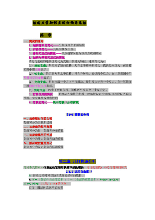 结构力学知识点考点归纳与总结