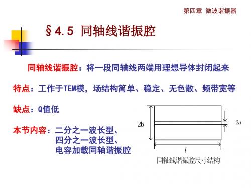 《电磁场与微波技术教学课件》4.5 同轴线谐振腔-PPT精选文档