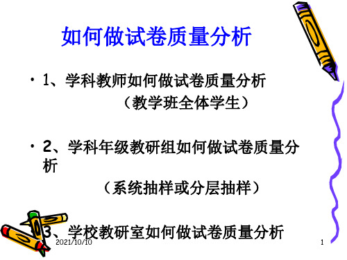 中考一模质量分析(数学)【优质PPT】