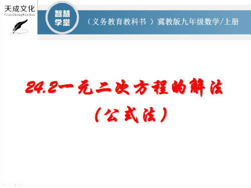 24.2一元二次方程的解法(公式法)