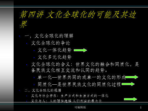 文化全球化的可能及其边界