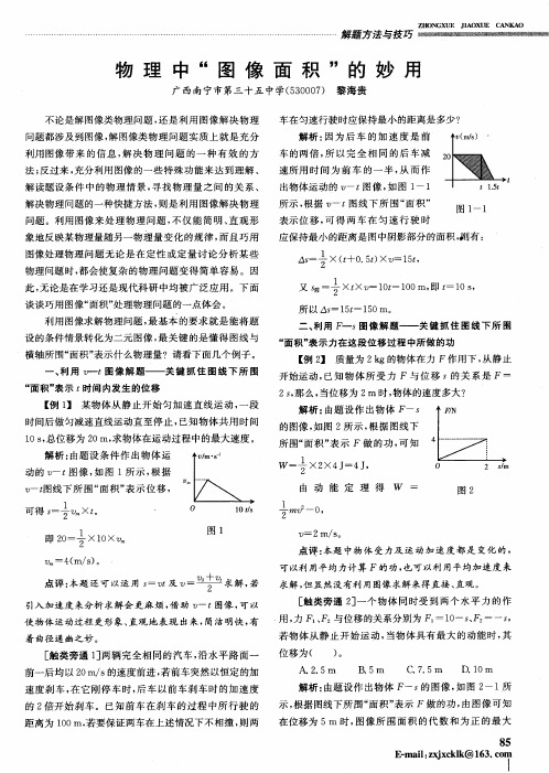 物理中“图像面积”的妙用