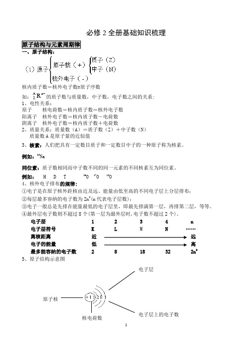 必修2全册基础知识归纳