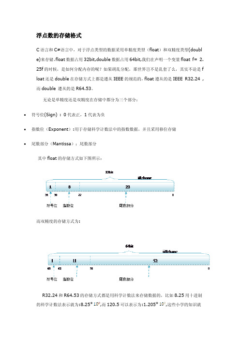 浮点数的存储格式