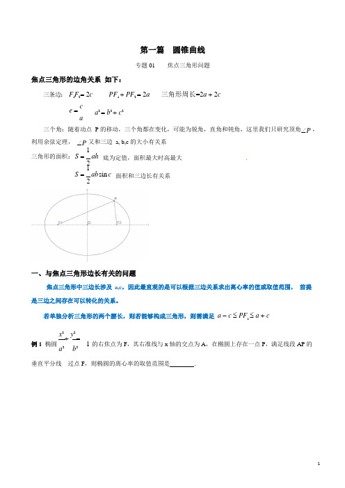 焦点三角形问题(解析版)