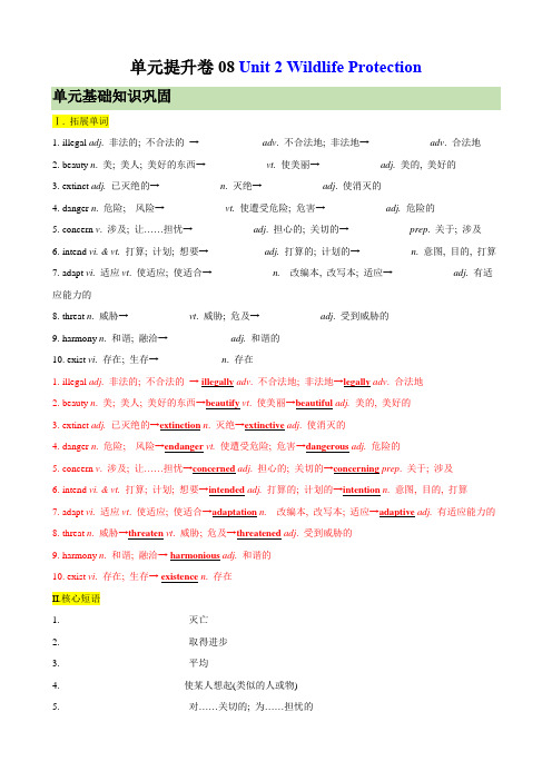 2024年高考英语一轮复习考点通关卷(新高考通用)必修二单元提升卷08 Unit 2 