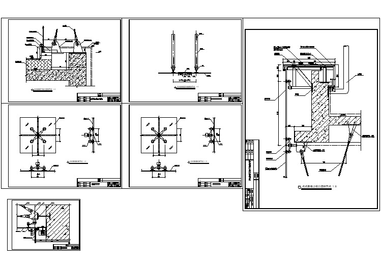 标准点式玻璃幕墙节点cad施工图大样详图