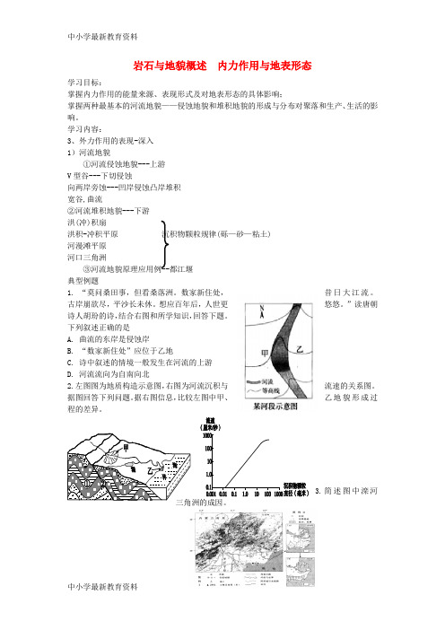 【中小学资料】北京市2017届高考地理总复习 第二讲 外力作用与地表形态讲义 新人教版