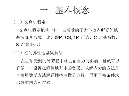 桩基础的设计计算培训单排桩桩基内力与位移计算