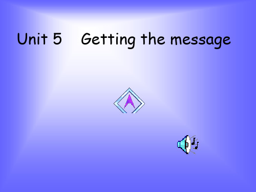 Getting the message