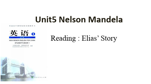 人教版高一必修一unit5Nelson Mandela阅读课课件(共14张)