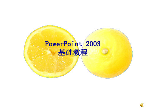 PowerPoint2003基础教程