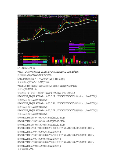 筹码分析通达信指标公式