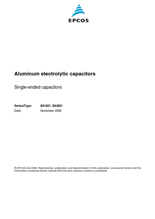 EPCOS 铝电解电容规格书