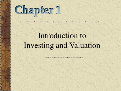 Financial Statement Analysis and Security Valuation (1)