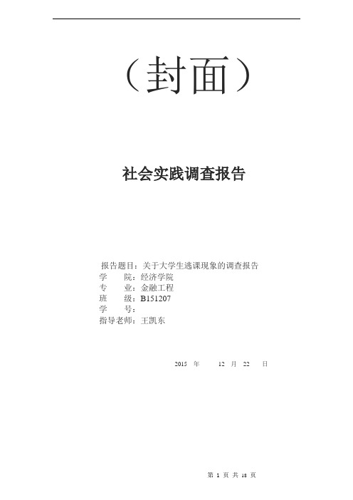 社会实践调查报告模板讲解