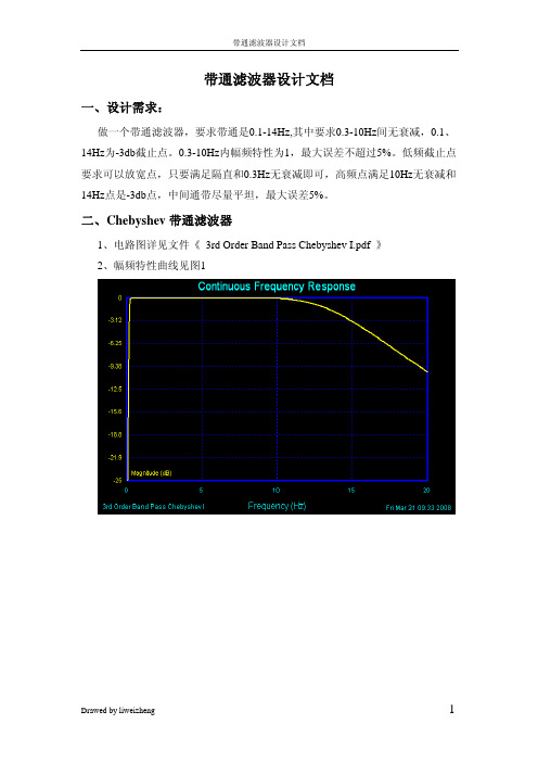 带通滤波器设计文档