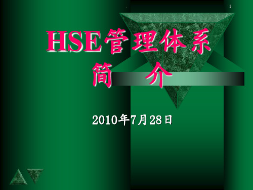 HSE管理体系介绍1PPT课件