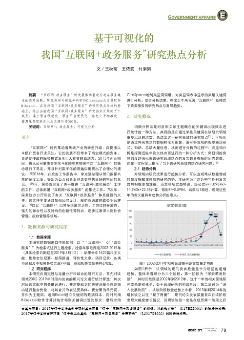 基于可视化的我国“互联网+政务服务”研究热点分析