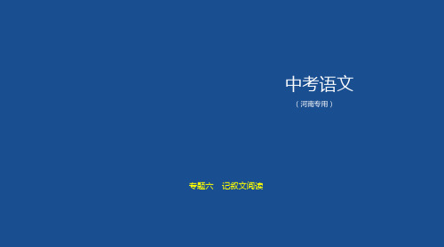 06专题六 记叙文阅读讲练课件—河南省中考语文专项复习