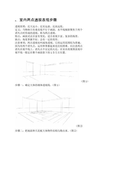 手绘两点透视详解与步骤