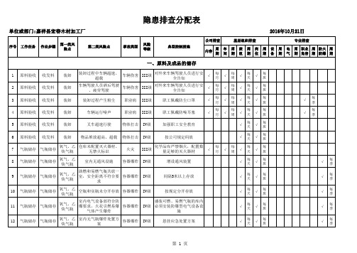 隐患排查分配表(汇总)