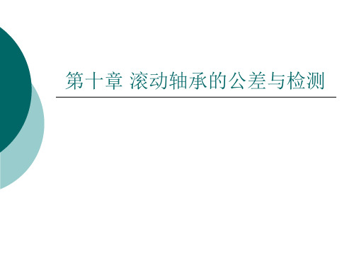 《互换性与技术测量》课件—10滚动轴承的公差与检测