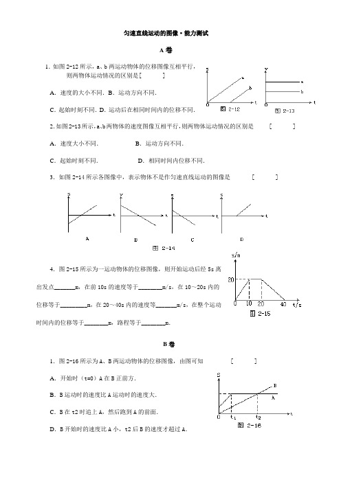 匀速直线运动的图像专题练习