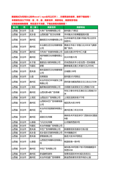 2020新版山西省长治市广告有限公司工商企业公司商家名录名单黄页联系电话号码地址大全208家