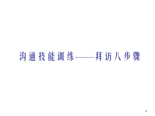 自己做得一个拜访八步骤-学习一下有助于面试噢!PPT课件