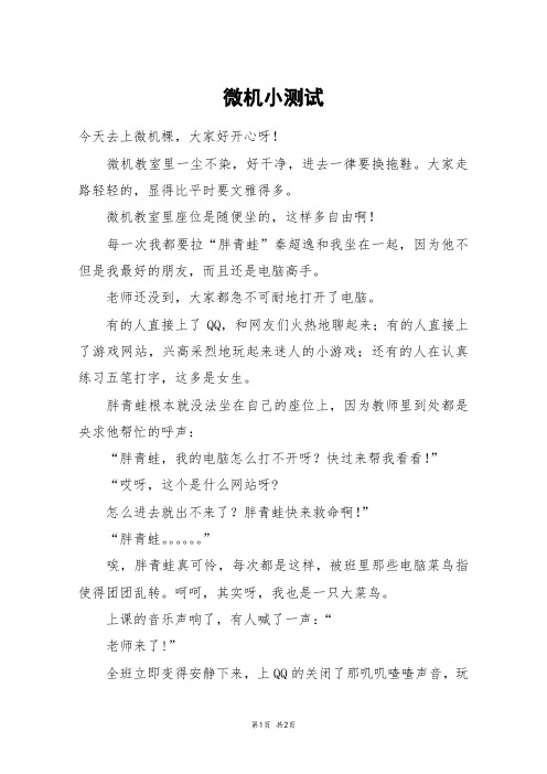 微机小测试_六年级作文