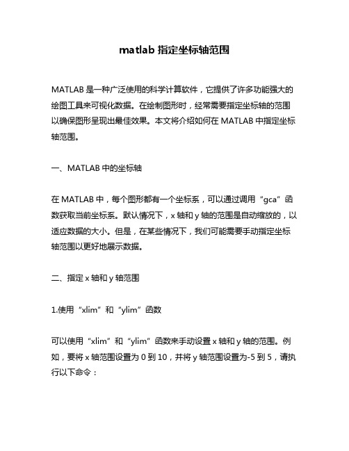 matlab指定坐标轴范围