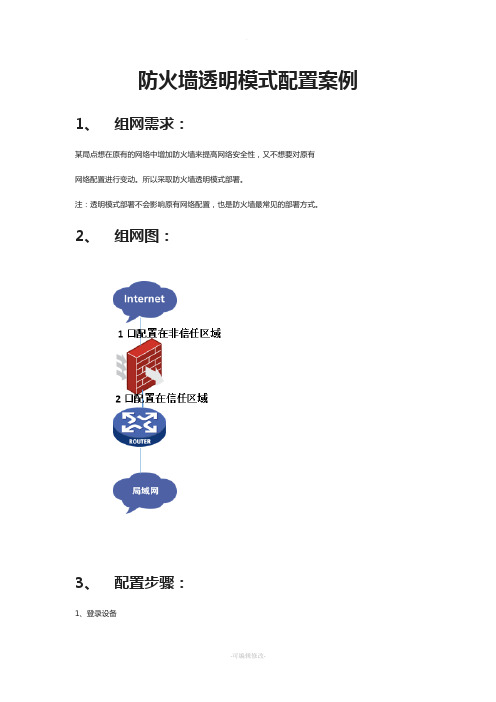 V7防火墙透明模式配置