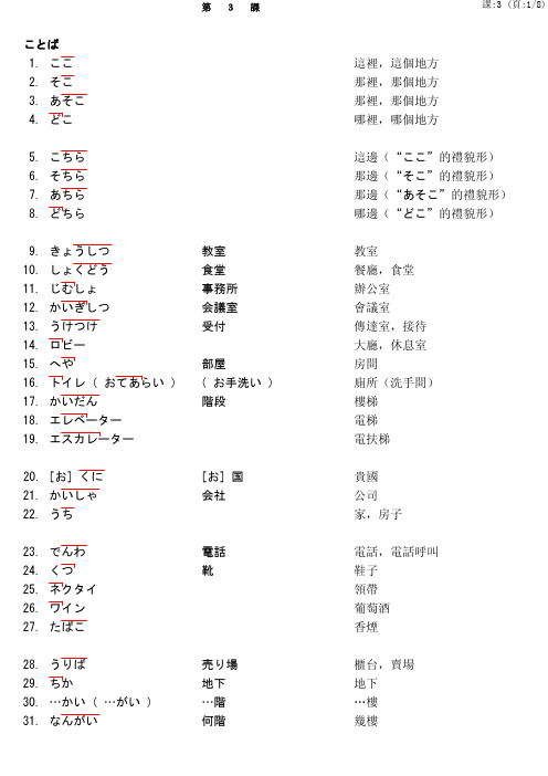 大家的日本语第3课