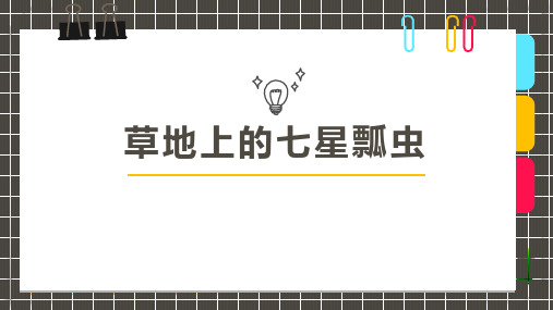 2024年4岁-5岁水彩笔《草地上的七星瓢虫》-美术课件