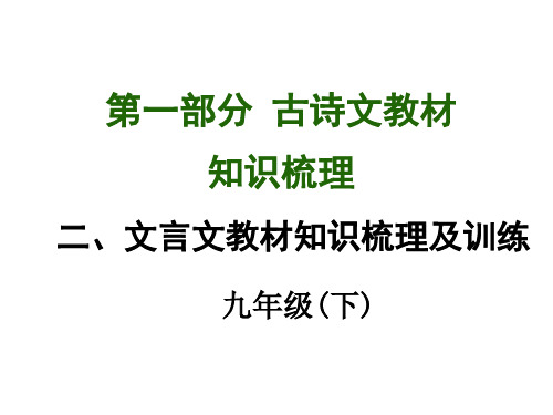 中考语文文言文教材知识梳理：答司马谏议书精选教学PPT课件