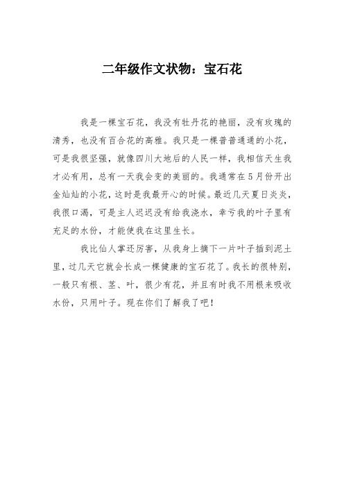 二年级作文状物:宝石花
