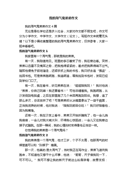 我的淘气鬼弟弟作文