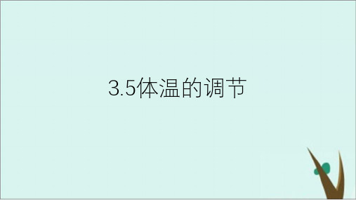 浙教版科学八年级上册 3.5体温的控制