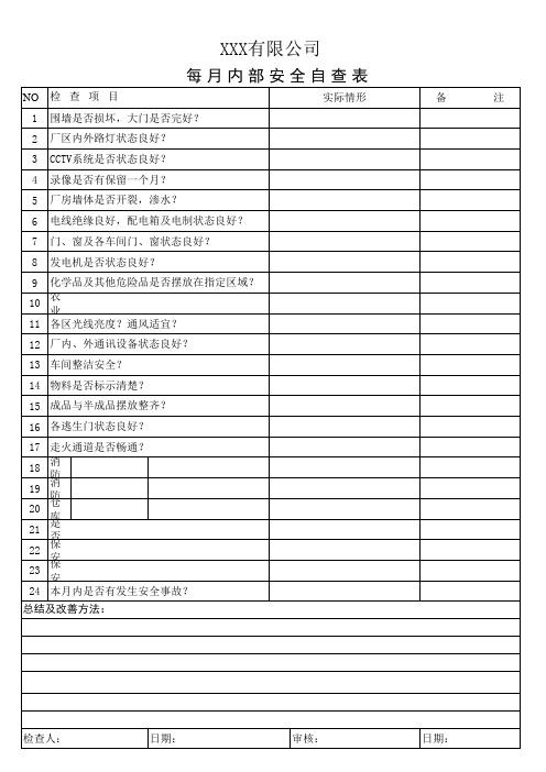 11 每月内部安全自查表-2.0