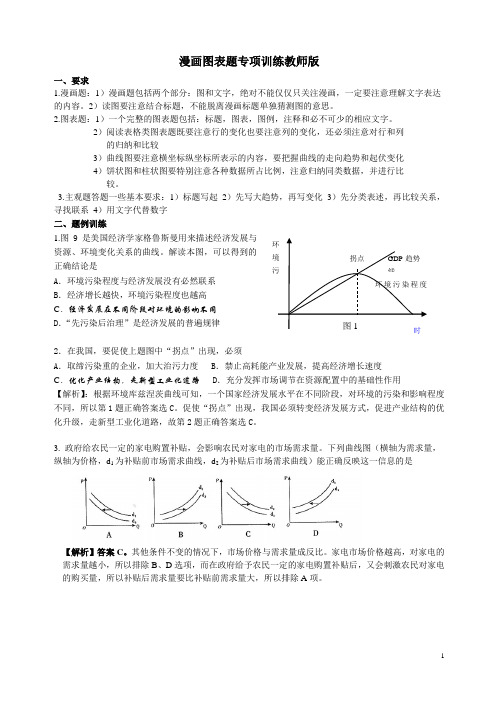 漫画图表题专项训练