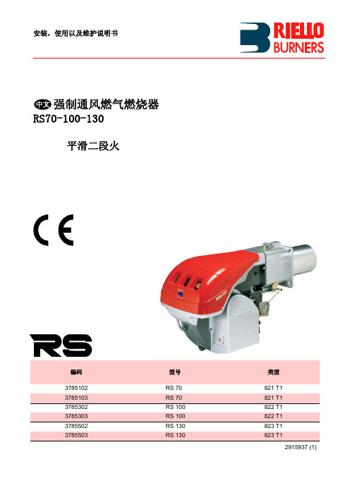 利雅路燃气燃烧机RS70100130