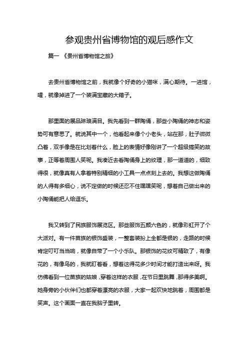 参观贵州省博物馆的观后感作文