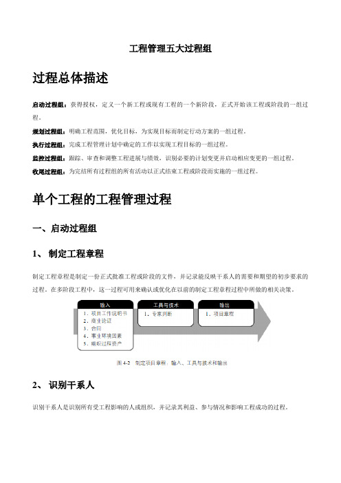 PMP项目管理五大过程组及个过程输入-输出-工具与技术